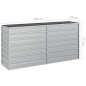 Letto Rialzato Giardino 160x40x77 cm in Acciaio Zincato Argento Letto Rialzato Giardino 160x40x77 cm in Acciaio Zincato Argento