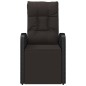 Sedie Reclinabili da Giardino con Cuscini 2pz Nero Polyrattan Sedie Reclinabili da Giardino con Cuscini 2pz Nero Polyrattan