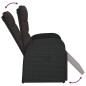 Sedie Reclinabili da Giardino con Cuscini 2pz Nero Polyrattan Sedie Reclinabili da Giardino con Cuscini 2pz Nero Polyrattan