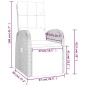 Sedie Reclinabili da Giardino con Cuscini 2pz Nero Polyrattan Sedie Reclinabili da Giardino con Cuscini 2pz Nero Polyrattan