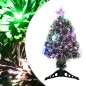 Albero di Natale con LED Verde e Bianco 64 cm Fibra Ottica Albero di Natale con LED Verde e Bianco 64 cm Fibra Ottica