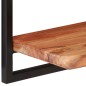 Mensole Parete 2pz 80x25x35 cm Legno Massello Acacia e Acciaio Mensole Parete 2pz 80x25x35 cm Legno Massello Acacia e Acciaio