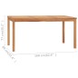 Tavolo da Pranzo da Giardino 160x80x77 cm in Massello di Teak Tavolo da Pranzo da Giardino 160x80x77 cm in Massello di Teak