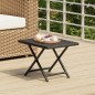 vidaXL Tavolo Pieghevole Nero 45x35x32 cm in Polyrattan vidaXL Tavolo Pieghevole Nero 45x35x32 cm in Polyrattan