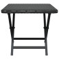 vidaXL Tavolo Pieghevole Nero 45x35x32 cm in Polyrattan vidaXL Tavolo Pieghevole Nero 45x35x32 cm in Polyrattan