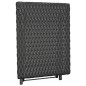 vidaXL Tavolo Pieghevole Nero 45x35x32 cm in Polyrattan vidaXL Tavolo Pieghevole Nero 45x35x32 cm in Polyrattan