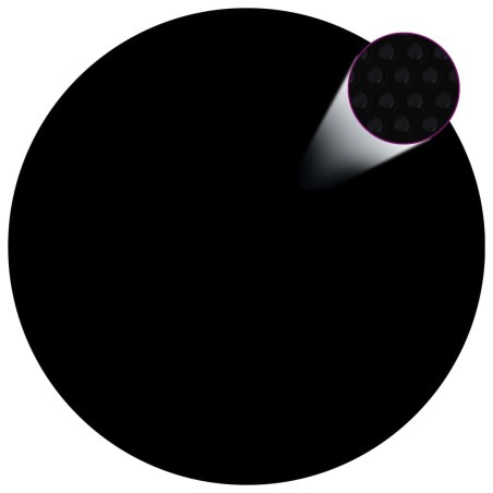 vidaXL Pellicola Galleggiante Solare PE per Piscina 250 cm Nero e Blu