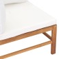Divano da Giardino 2 Posti Cuscini Crema Legno Massello di Teak Divano da Giardino 2 Posti Cuscini Crema Legno Massello di Teak