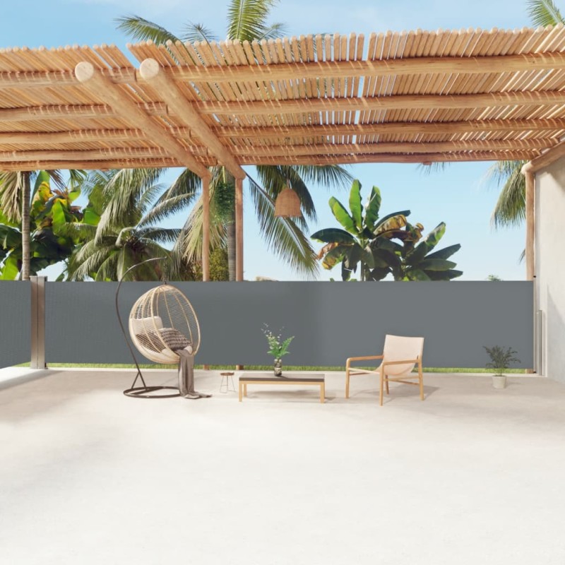 Tenda da Sole Laterale Retrattile Antracite 140x1200 cm Tenda da Sole Laterale Retrattile Antracite 140x1200 cm