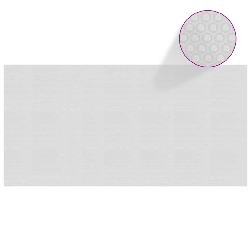 Pellicola Galleggiante Solare PE Piscina 549x274 cm Grigia Pellicola Galleggiante Solare PE Piscina 549x274 cm Grigia
