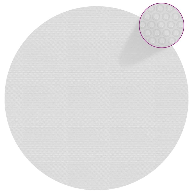 Pellicola Galleggiante Solare PE Piscina 549 cm Grigia Pellicola Galleggiante Solare PE Piscina 549 cm Grigia