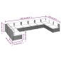 Set Divani da Giardino 10 pz con Cuscini in Polyrattan Marrone Set Divani da Giardino 10 pz con Cuscini in Polyrattan Marrone