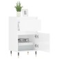 Credenza Bianco Lucido 40x35x70 cm in Legno Multistrato Credenza Bianco Lucido 40x35x70 cm in Legno Multistrato