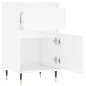 Credenza Bianco Lucido 40x35x70 cm in Legno Multistrato Credenza Bianco Lucido 40x35x70 cm in Legno Multistrato