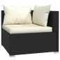 Set Divani da Giardino 11 pz con Cuscini in Polyrattan Nero Set Divani da Giardino 11 pz con Cuscini in Polyrattan Nero