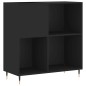 Mobile Porta Dischi Nero 84,5x38x89 cm in Legno Multistrato Mobile Porta Dischi Nero 84,5x38x89 cm in Legno Multistrato