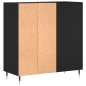 Mobile Porta Dischi Nero 84,5x38x89 cm in Legno Multistrato Mobile Porta Dischi Nero 84,5x38x89 cm in Legno Multistrato