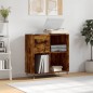 vidaXL Mobile Porta Dischi Rovere Fumo 84,5x38x89 cm Legno Multistrato vidaXL Mobile Porta Dischi Rovere Fumo 84,5x38x89 cm Legno Multistrato