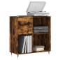 vidaXL Mobile Porta Dischi Rovere Fumo 84,5x38x89 cm Legno Multistrato vidaXL Mobile Porta Dischi Rovere Fumo 84,5x38x89 cm Legno Multistrato