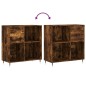 vidaXL Mobile Porta Dischi Rovere Fumo 84,5x38x89 cm Legno Multistrato vidaXL Mobile Porta Dischi Rovere Fumo 84,5x38x89 cm Legno Multistrato