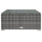 Set Divani da Giardino 5 pz con Cuscini in Polyrattan Grigio Set Divani da Giardino 5 pz con Cuscini in Polyrattan Grigio