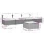 Set Divani da Giardino 5 pz con Cuscini in Polyrattan Nero Set Divani da Giardino 5 pz con Cuscini in Polyrattan Nero