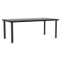 Set da Pranzo da Giardino 7 pz Nero Grigio Polyrattan e Acciaio Set da Pranzo da Giardino 7 pz Nero Grigio Polyrattan e Acciaio