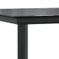 Set da Pranzo da Giardino 7 pz Nero Grigio Polyrattan e Acciaio Set da Pranzo da Giardino 7 pz Nero Grigio Polyrattan e Acciaio