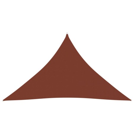 Parasole a Vela Tessuto Oxford Triangolare 4x4x5,8m Terracotta
