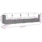 Set Divani da Giardino 4 pz con Cuscini in Polyrattan Marrone Set Divani da Giardino 4 pz con Cuscini in Polyrattan Marrone