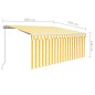 vidaXL Tenda Sole Retrattile Manuale Parasole LED 3x2,5m Gialla Bianca vidaXL Tenda Sole Retrattile Manuale Parasole LED 3x2,5m Gialla Bianca