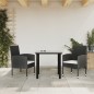 Set da Pranzo da Giardino 3 pz in Polyrattan e Acciaio Set da Pranzo da Giardino 3 pz in Polyrattan e Acciaio