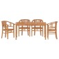 Set da Pranzo per Giardino 5 pz in Legno Massello di Teak Set da Pranzo per Giardino 5 pz in Legno Massello di Teak