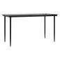 Set da Pranzo da Giardino 5 pz Nero Grigio Polyrattan e Acciaio Set da Pranzo da Giardino 5 pz Nero Grigio Polyrattan e Acciaio