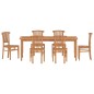 vidaXL Set da Pranzo da Giardino 7 pz in Legno Massello di Teak vidaXL Set da Pranzo da Giardino 7 pz in Legno Massello di Teak