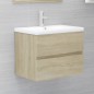 Mobile Bagno con Lavabo Integrato Rovere Sonoma in Truciolato Mobile Bagno con Lavabo Integrato Rovere Sonoma in Truciolato