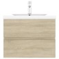 Mobile Bagno con Lavabo Integrato Rovere Sonoma in Truciolato Mobile Bagno con Lavabo Integrato Rovere Sonoma in Truciolato