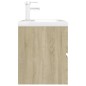 Mobile Bagno con Lavabo Integrato Rovere Sonoma in Truciolato Mobile Bagno con Lavabo Integrato Rovere Sonoma in Truciolato