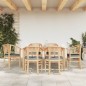 vidaXL Set da Pranzo da Giardino 7 pz in Legno Massello di Teak vidaXL Set da Pranzo da Giardino 7 pz in Legno Massello di Teak