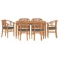 vidaXL Set da Pranzo da Giardino 7 pz in Legno Massello di Teak vidaXL Set da Pranzo da Giardino 7 pz in Legno Massello di Teak
