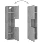 Set Mobili da Bagno Grigio Cemento in Truciolato Set Mobili da Bagno Grigio Cemento in Truciolato