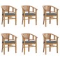 vidaXL Set da Pranzo da Giardino 7 pz in Legno Massello di Teak vidaXL Set da Pranzo da Giardino 7 pz in Legno Massello di Teak