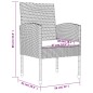 Set da Pranzo da Giardino 7 pz Nero in Polyrattan e Acciaio Set da Pranzo da Giardino 7 pz Nero in Polyrattan e Acciaio