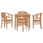 Set da Pranzo per Giardino 5 pz in Legno Massello di Teak Set da Pranzo per Giardino 5 pz in Legno Massello di Teak