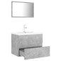 Set Mobili da Bagno Grigio Cemento in Truciolato Set Mobili da Bagno Grigio Cemento in Truciolato