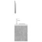 Set Mobili da Bagno Grigio Cemento in Truciolato Set Mobili da Bagno Grigio Cemento in Truciolato