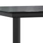 Set da Pranzo da Giardino 7 pz Nero Grigio Polyrattan e Acciaio Set da Pranzo da Giardino 7 pz Nero Grigio Polyrattan e Acciaio