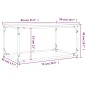 Tavolino Grigio Sonoma 80x50x40 cm in Legno Multistrato e Ferro