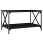 vidaXL Tavolino da Salotto Nero 80x50x45 cm Legno Multistrato e Ferro vidaXL Tavolino da Salotto Nero 80x50x45 cm Legno Multistrato e Ferro