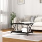 vidaXL Tavolino da Salotto Nero 80x50x45 cm Legno Multistrato e Ferro vidaXL Tavolino da Salotto Nero 80x50x45 cm Legno Multistrato e Ferro
